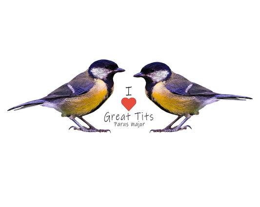 I Love Great Tits Heavy Blend Crewneck Sweatshirt
