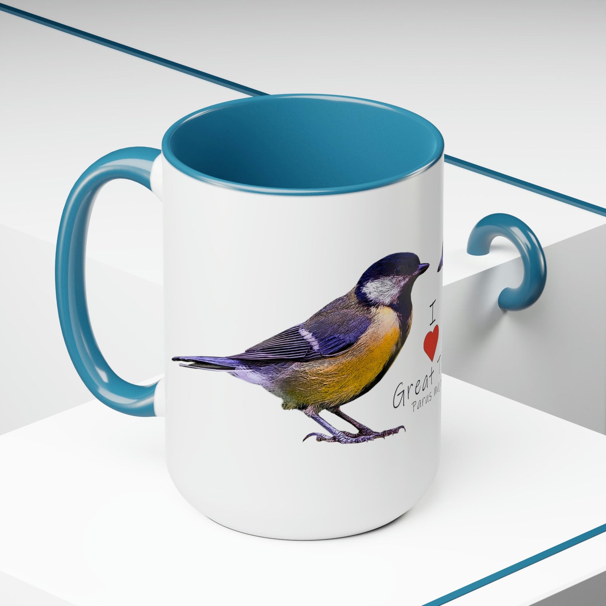 I Love Great Tits Two-Tone Coffee Mugs - 15oz