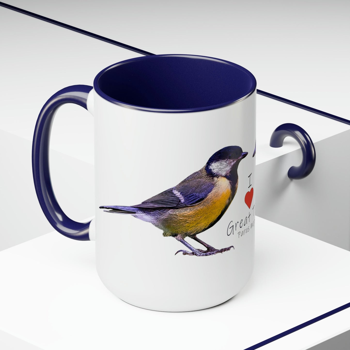 I Love Great Tits Two-Tone Coffee Mugs - 15oz