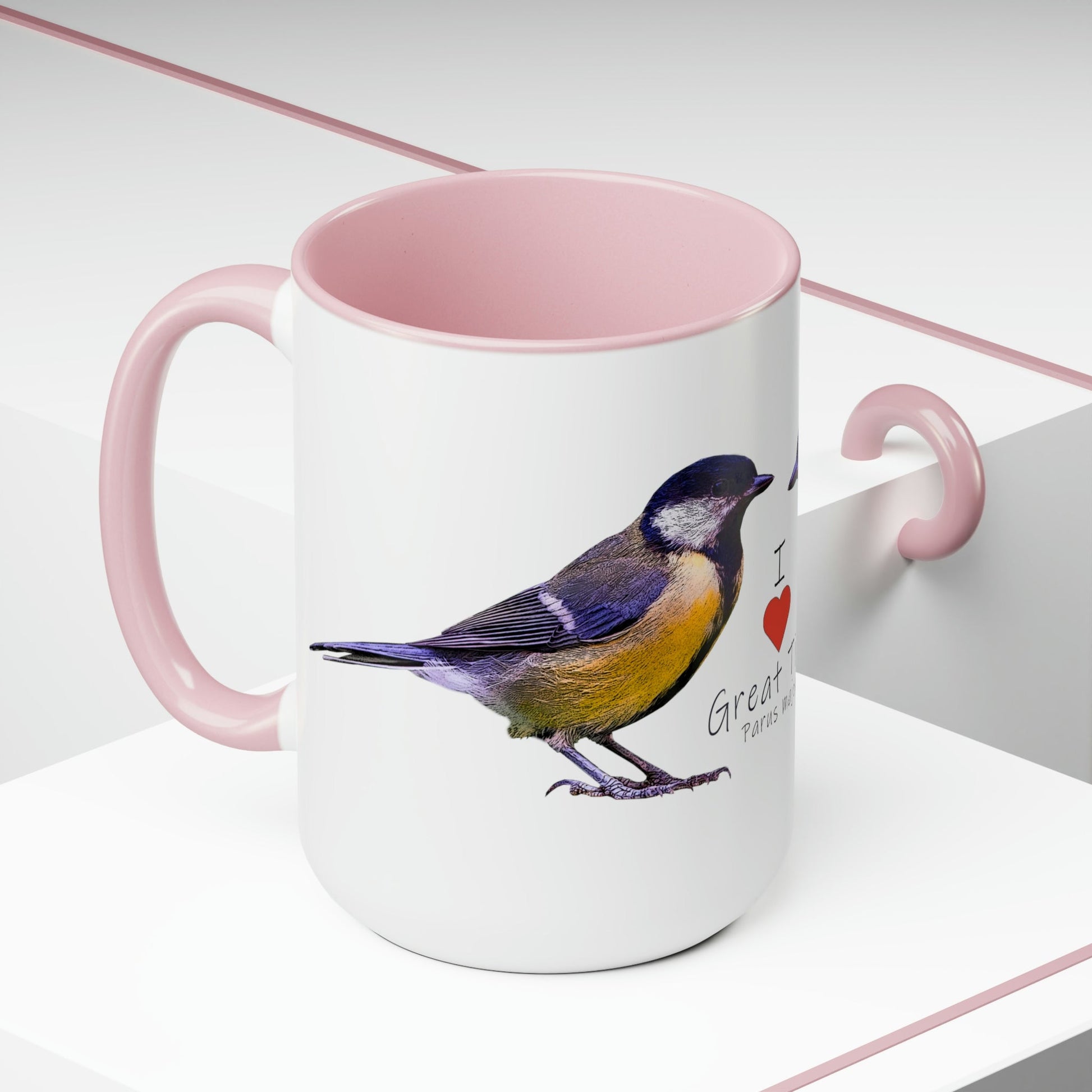 I Love Great Tits Two-Tone Coffee Mugs - 15oz