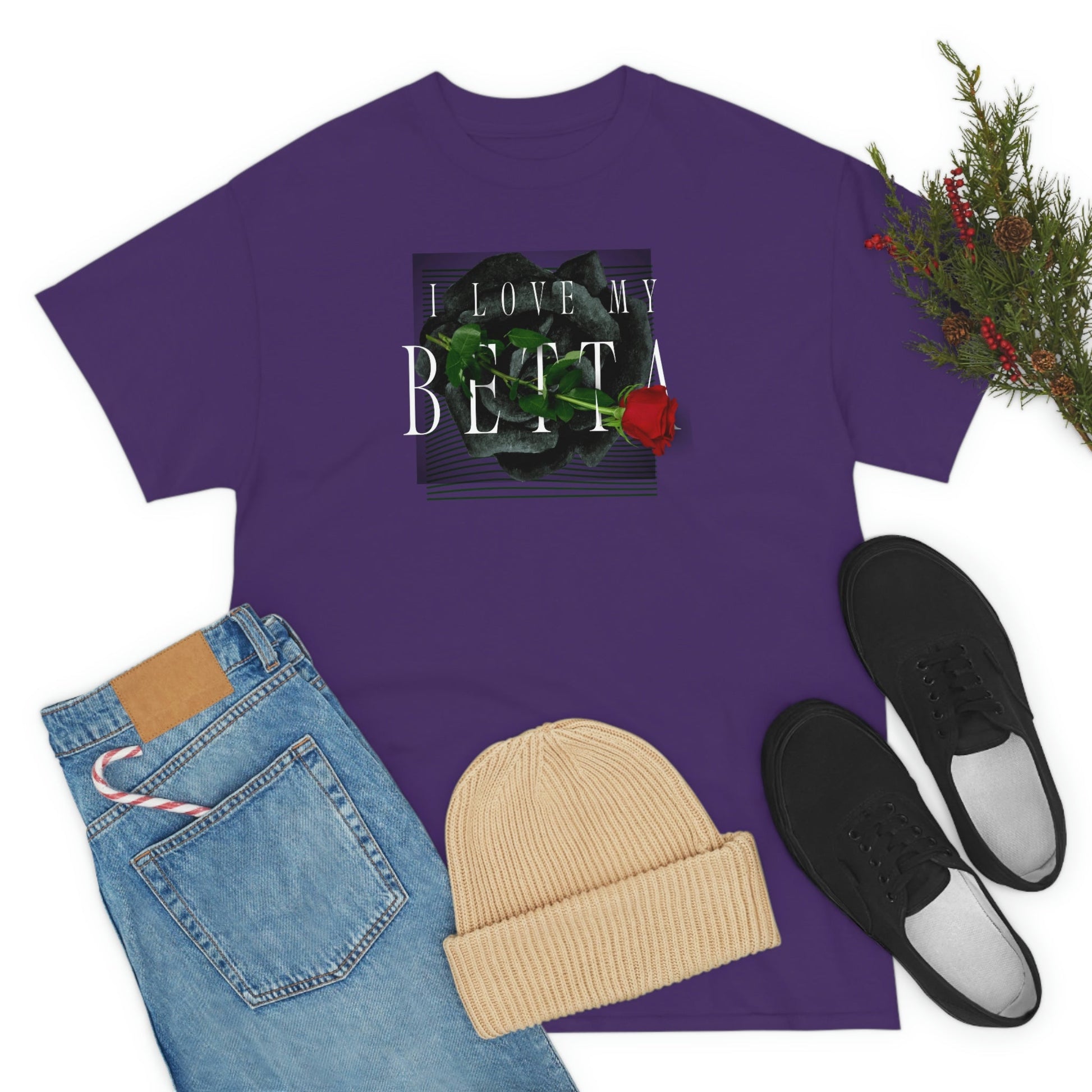 I Love My Betta Heavy Cotton T-Shirt