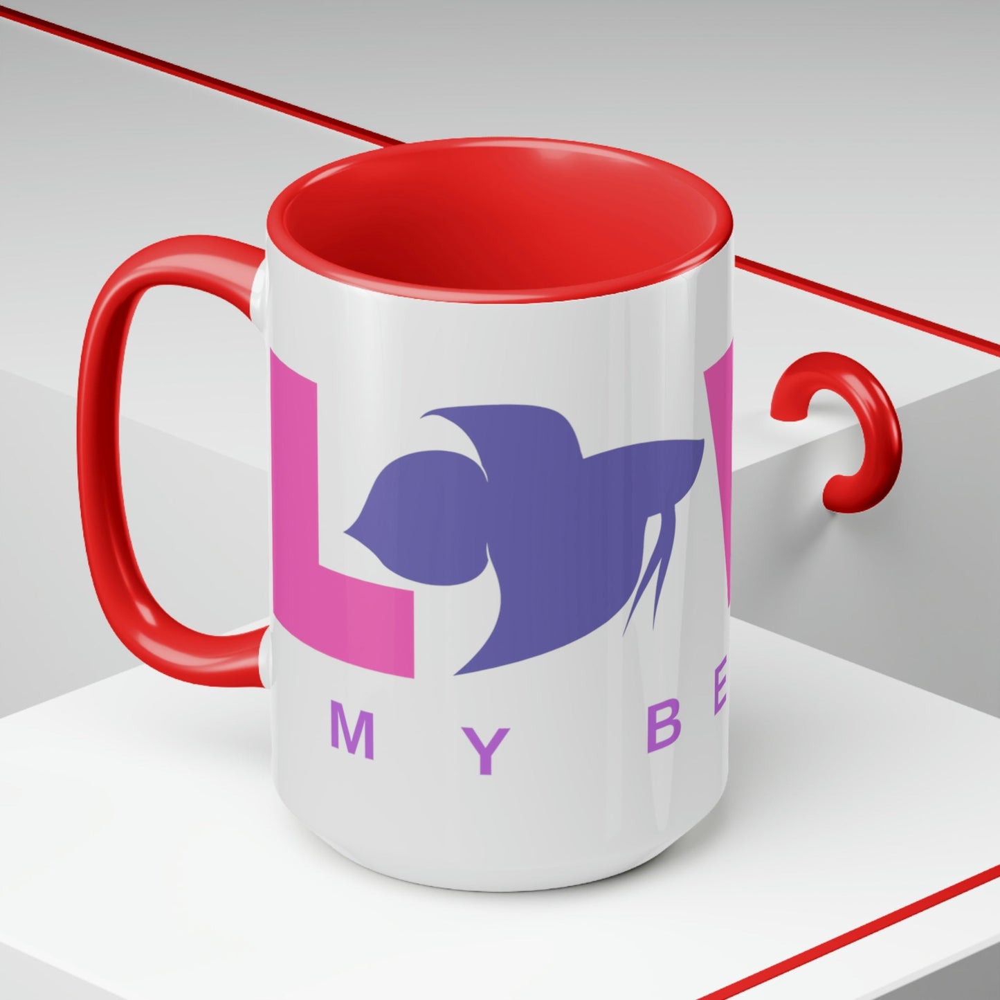 I Love My Betta Two-Tone Coffee Mugs - 15oz