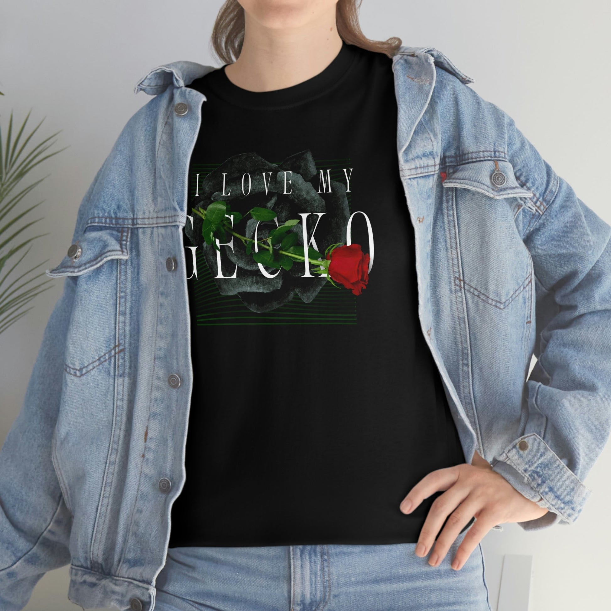I Love My Gecko Rose Heavy Cotton T-Shirt
