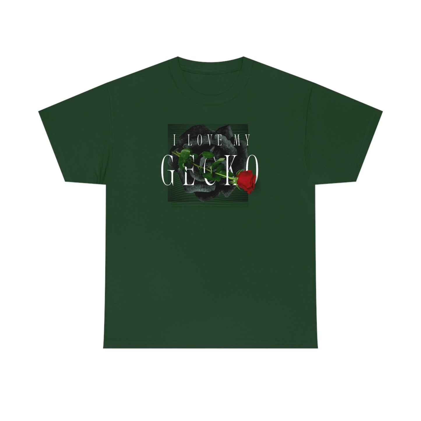 I Love My Gecko Rose Heavy Cotton T-Shirt