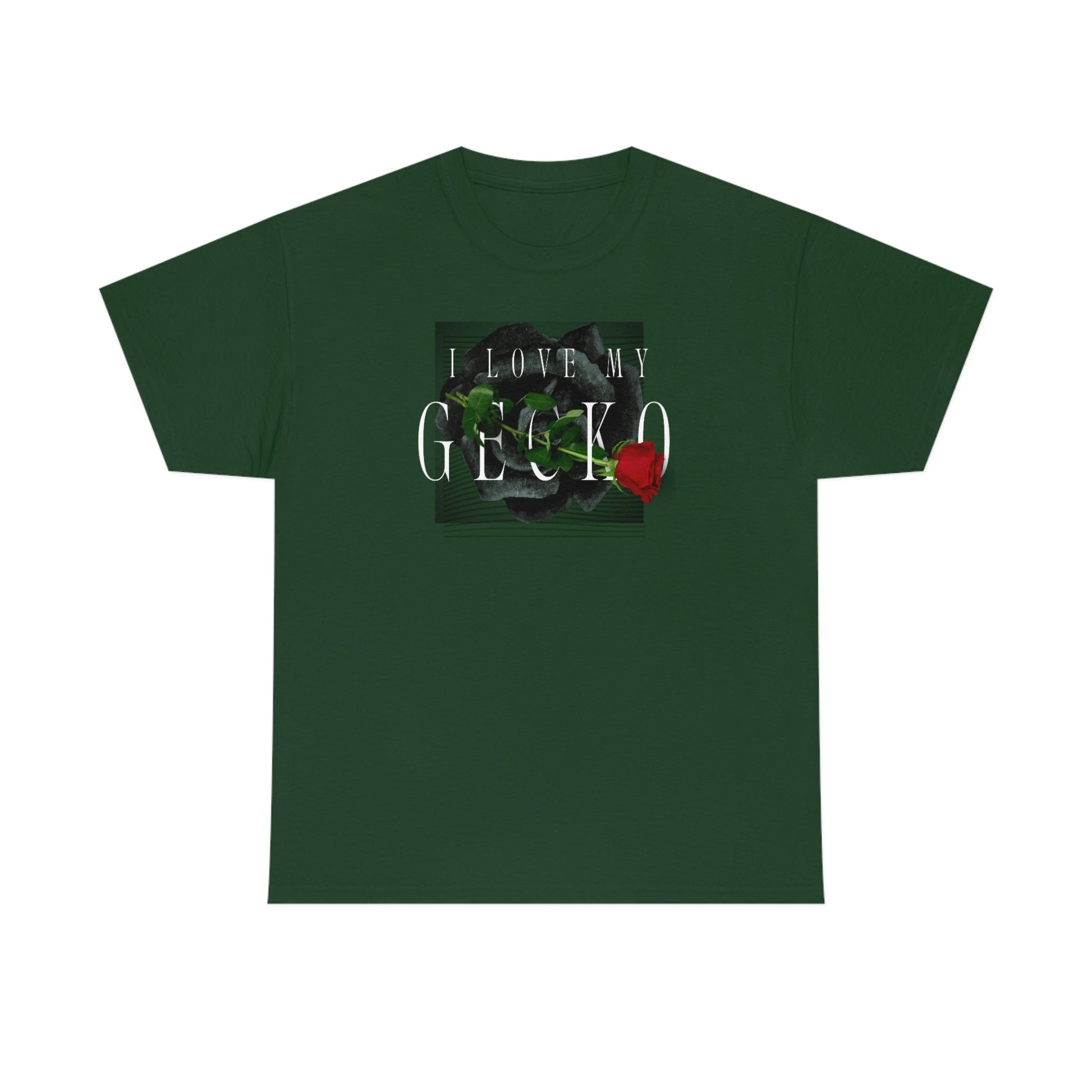 I Love My Gecko Rose Heavy Cotton T-Shirt