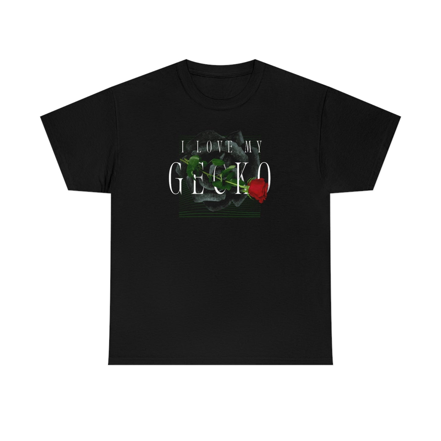 I Love My Gecko Rose Heavy Cotton T-Shirt