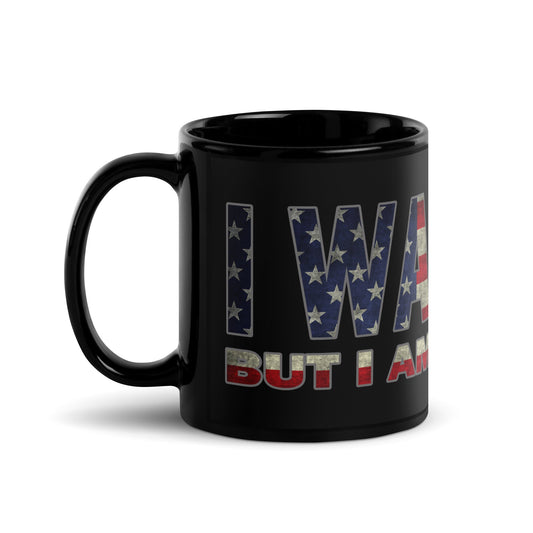 I Wander But I Am Not Lost Black Glossy Mug