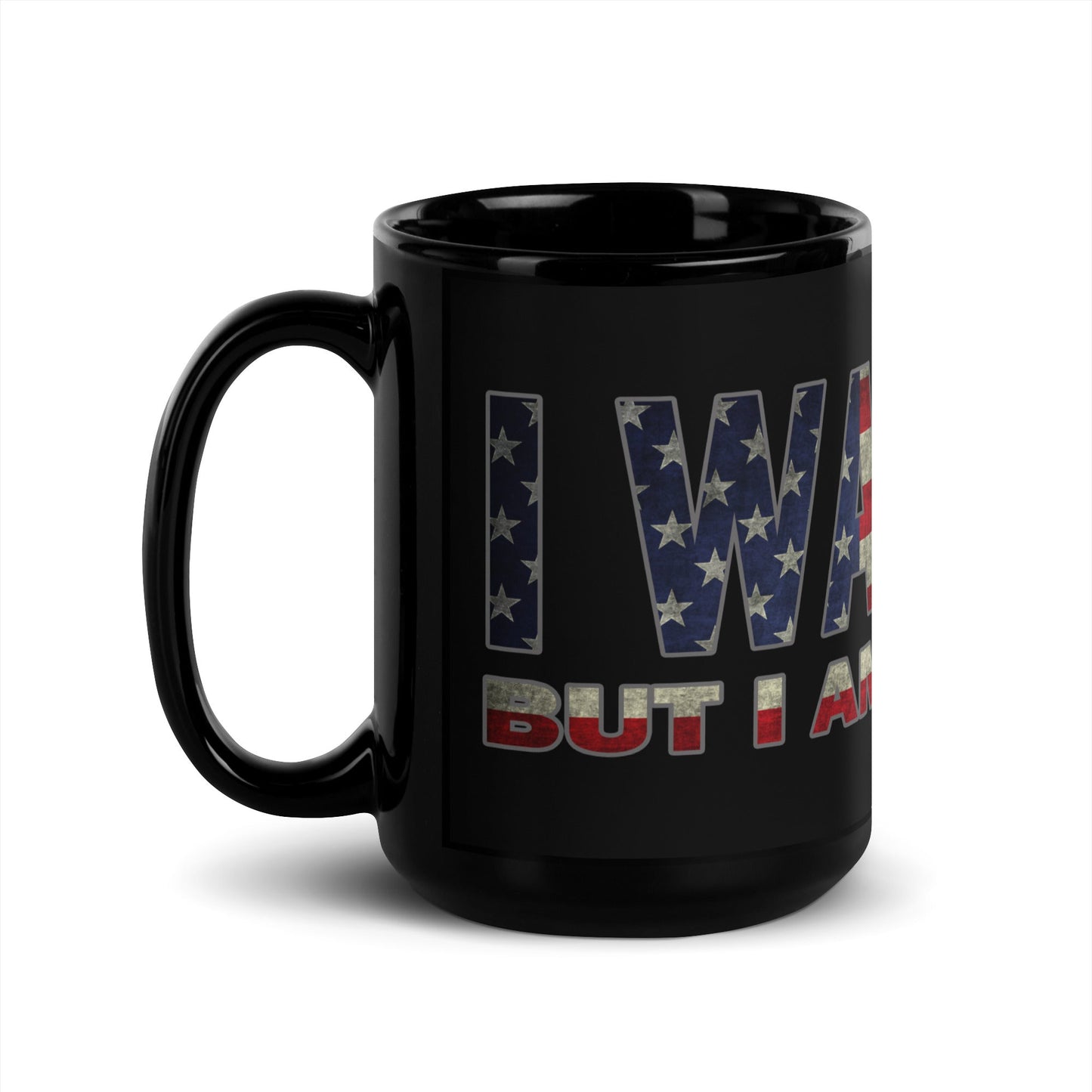 I Wander But I Am Not Lost Black Glossy Mug