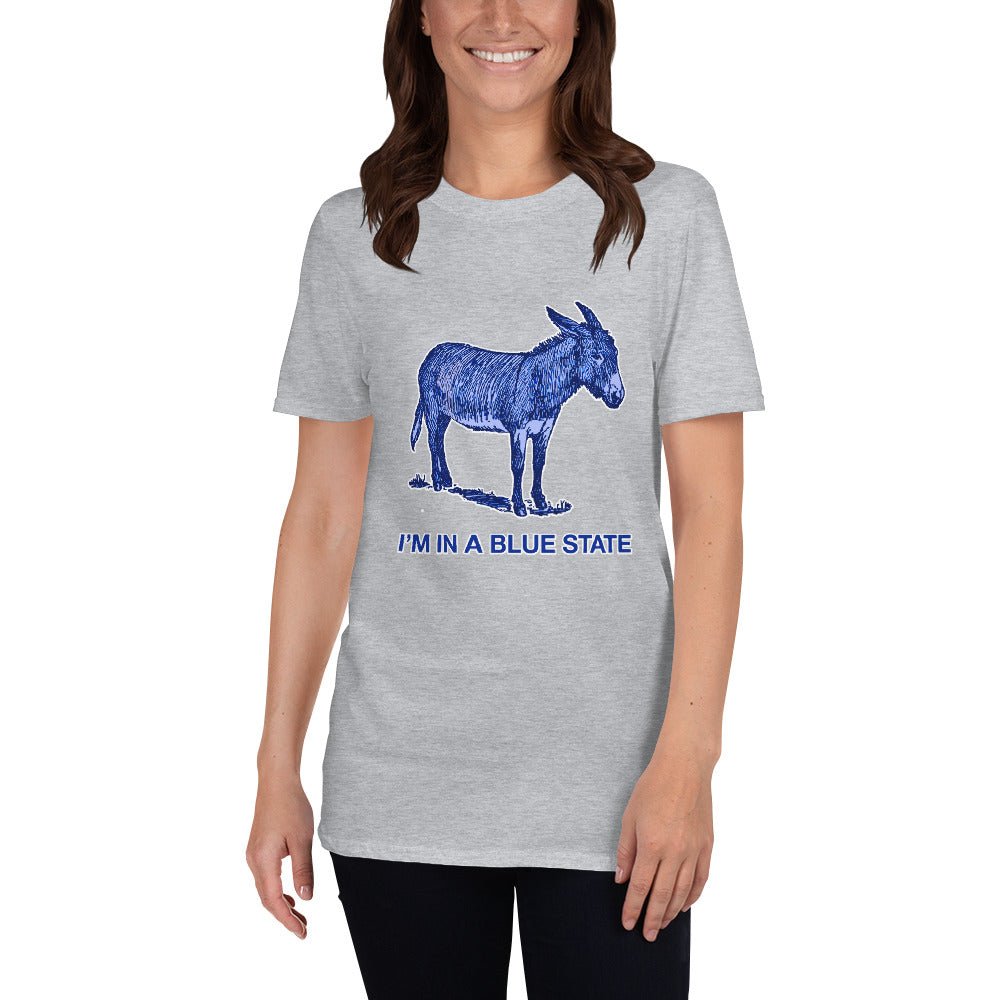 I'm in a Blue State Donkey | Short-Sleeve Unisex T-Shirt