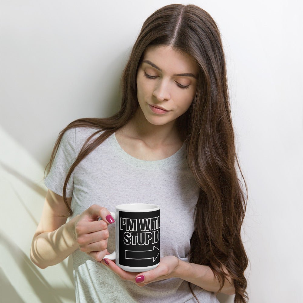 I'm With Stupid Right Arrow Mug