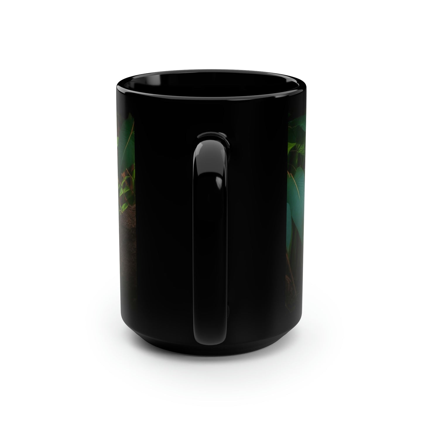 Jauguar About to Pounce in Jungle - 15 oz Coffee Mug