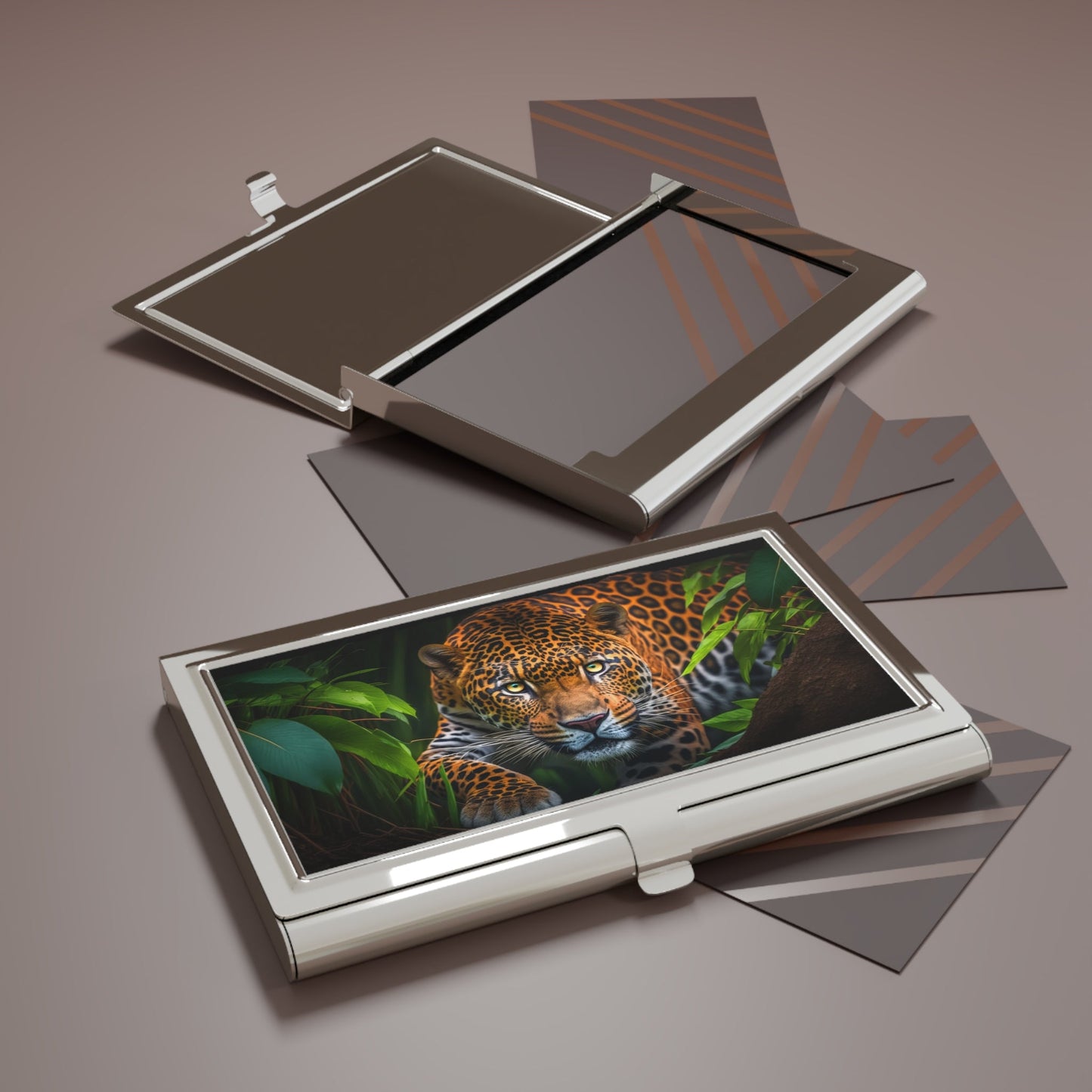Jungle Leopard Business Card Holder