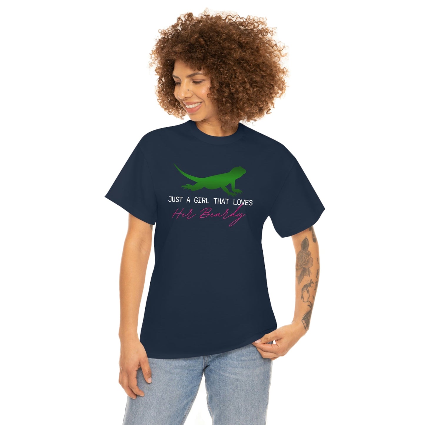 Just a Girl That Loves Her Beardy Heavy Cotton T-Shirt