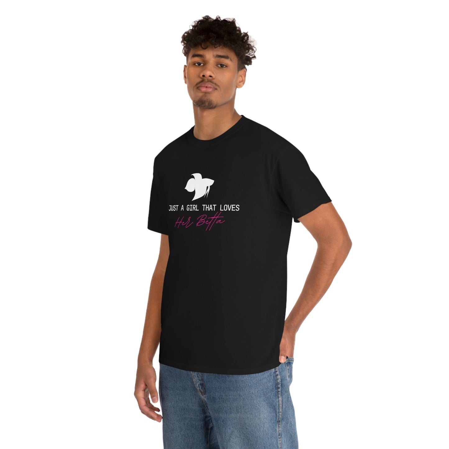 Just a Girl That Loves Her Betta Heavy Cotton T-Shirt