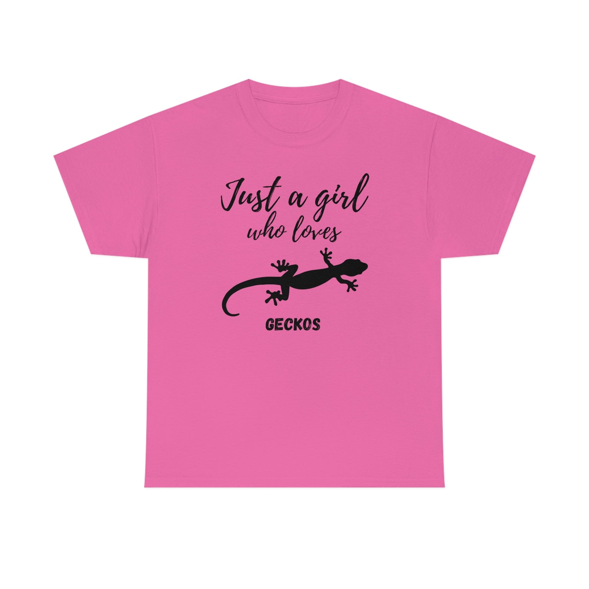 Just a Girl Who Loves Geckos Heavy Cotton Tee, gecko gift gecko shirt, gecko t-shirt, pet gecko, gecko owner, gecko product, gecko lover,
