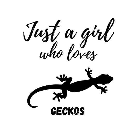 Just a Girl Who Loves Geckos Heavy Cotton Tee, gecko gift gecko shirt, gecko t-shirt, pet gecko, gecko owner, gecko product, gecko lover,