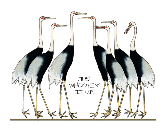 Just Whopping It Up - Whooping Crane - Jersey Short Sleeve Tee
