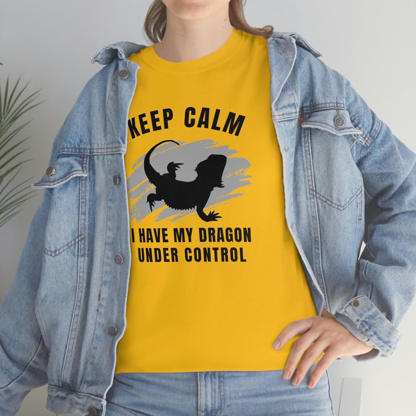 Keep Calm I have My Dragon Under Control Heavy Cotton T-Shirt