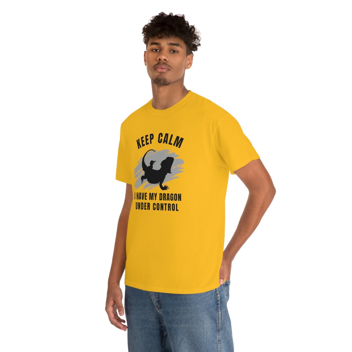 Keep Calm I have My Dragon Under Control Heavy Cotton T-Shirt