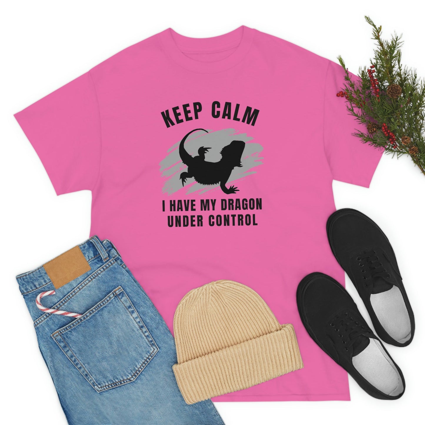 Keep Calm I have My Dragon Under Control Heavy Cotton T-Shirt
