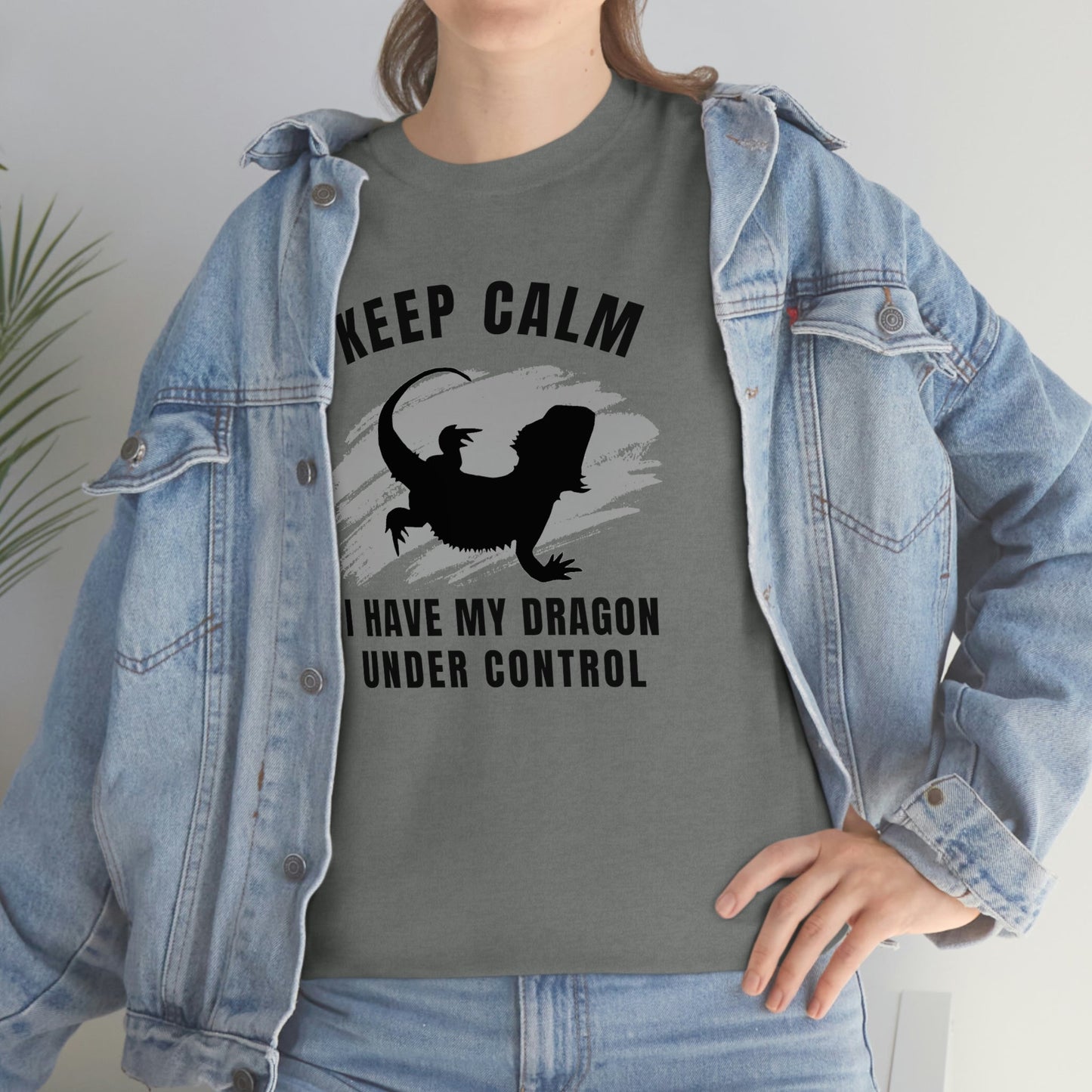 Keep Calm I have My Dragon Under Control Heavy Cotton T-Shirt