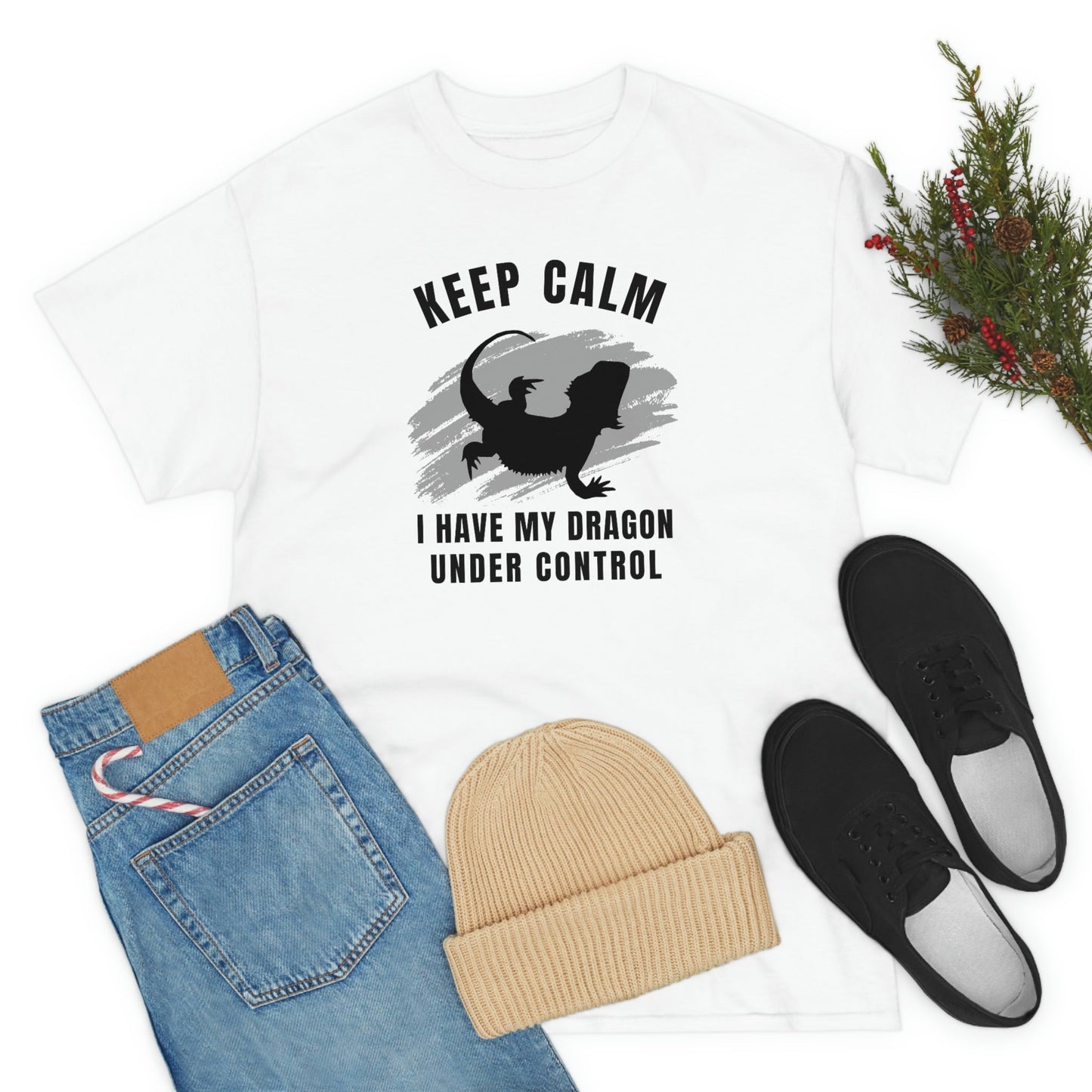 Keep Calm I have My Dragon Under Control Heavy Cotton T-Shirt