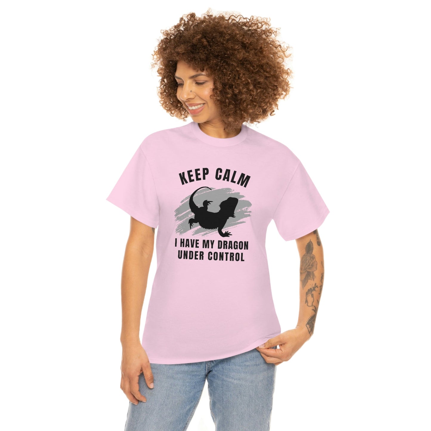 Keep Calm I have My Dragon Under Control Heavy Cotton T-Shirt