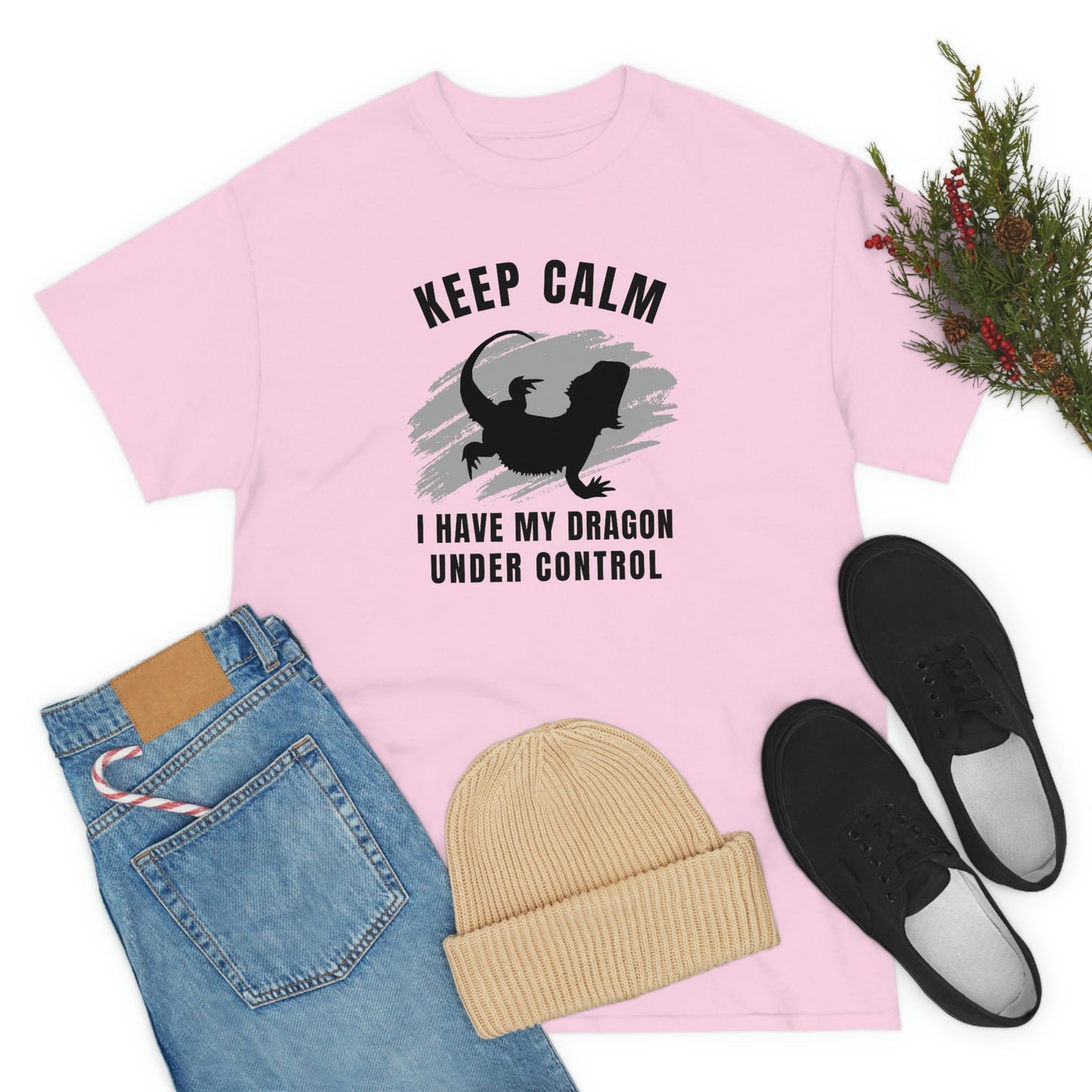 Keep Calm I have My Dragon Under Control Heavy Cotton T-Shirt