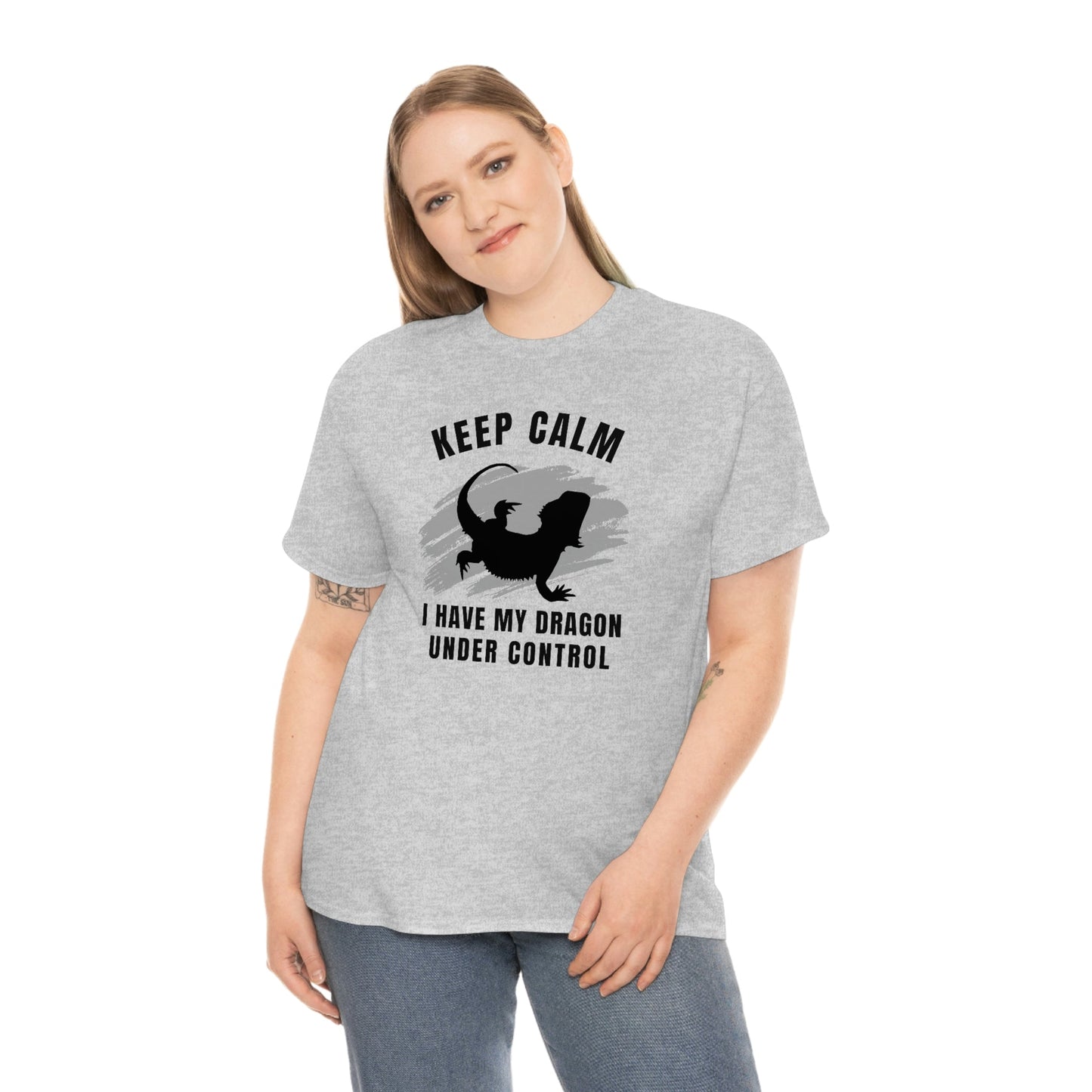 Keep Calm I have My Dragon Under Control Heavy Cotton T-Shirt