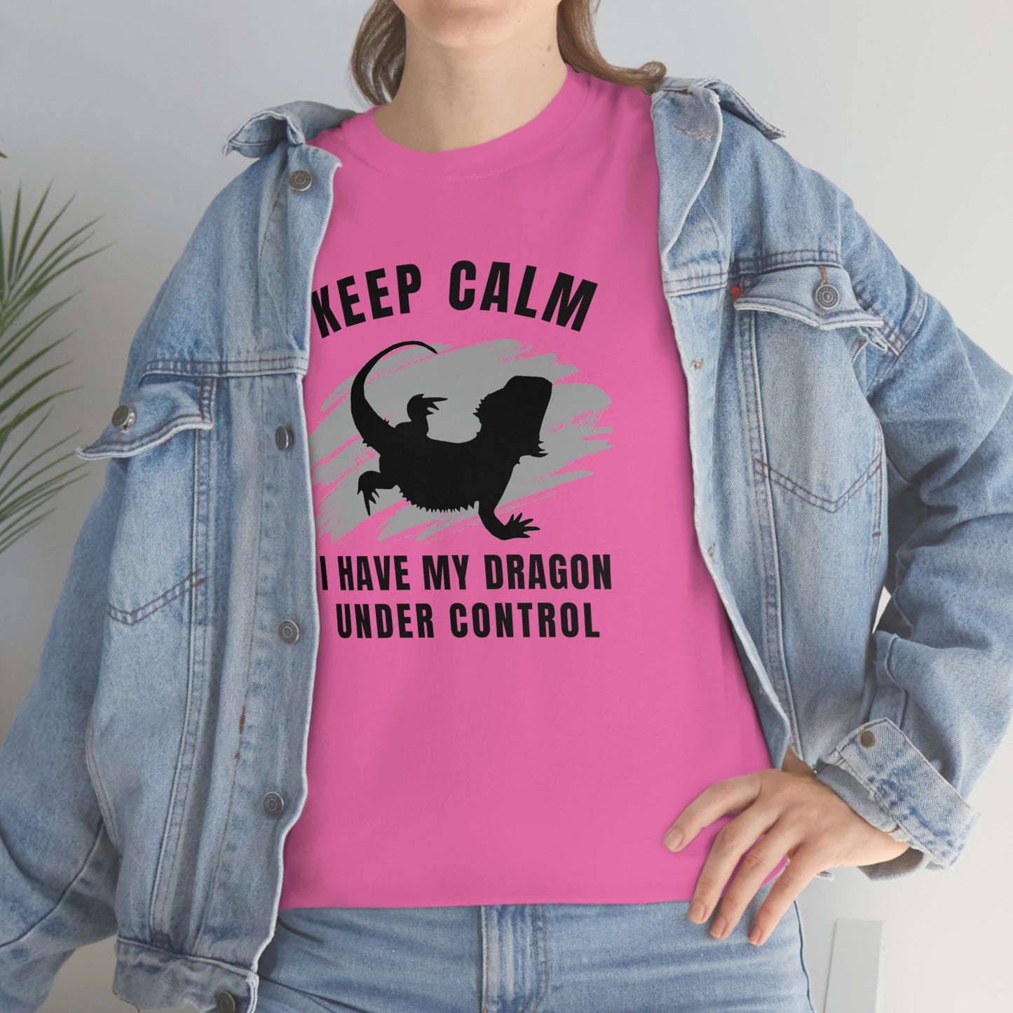 Keep Calm I have My Dragon Under Control Heavy Cotton T-Shirt