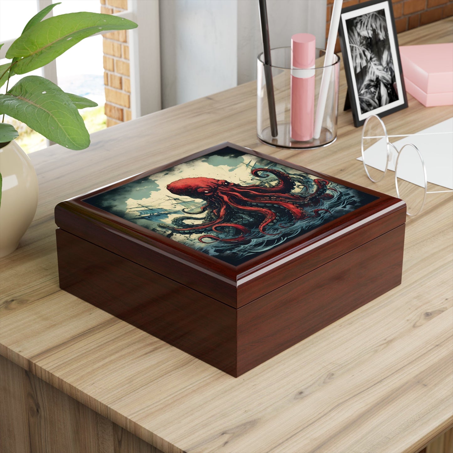 Kraken Jewelry Keepsake Trinkets Box