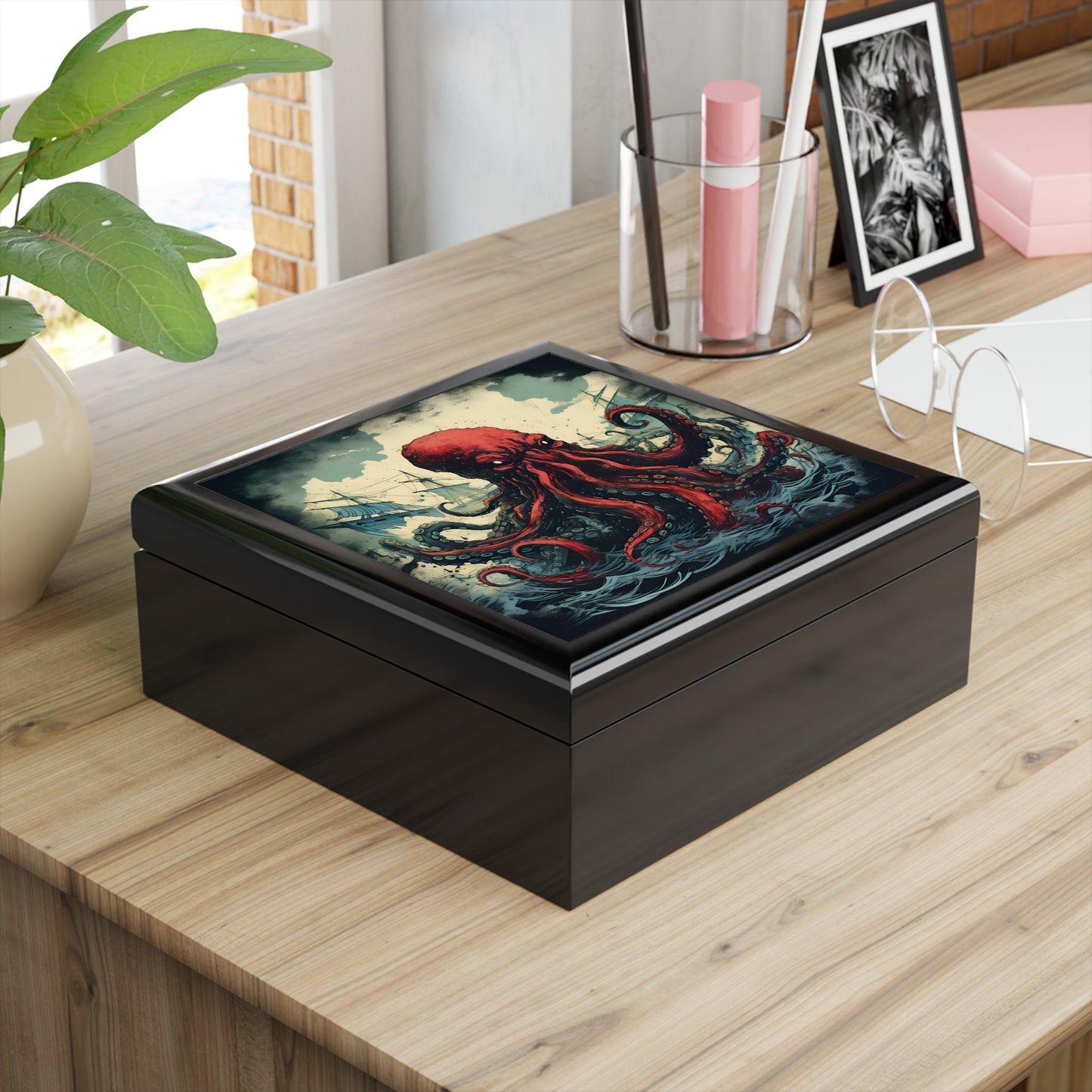 Kraken Jewelry Keepsake Trinkets Box