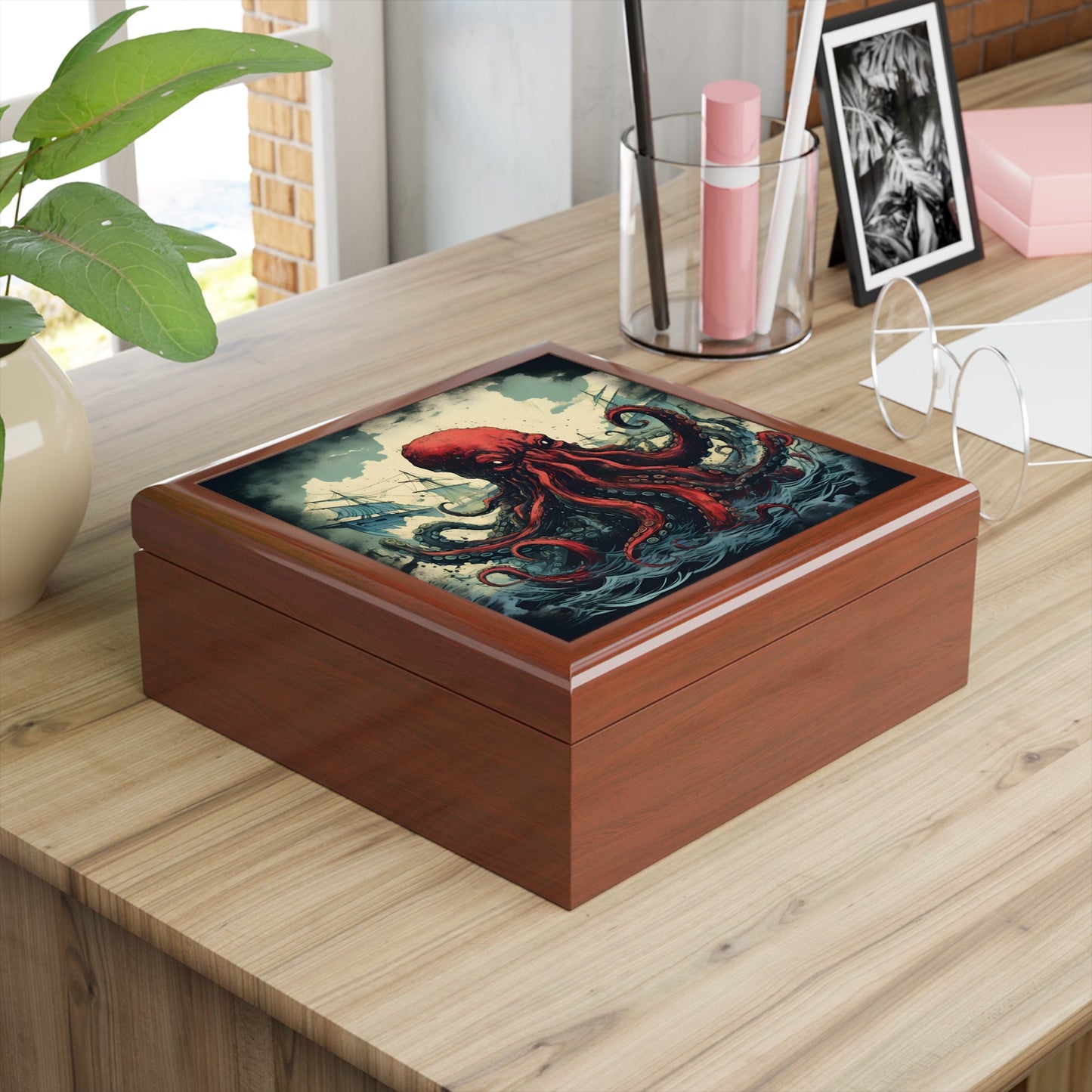 Kraken Jewelry Keepsake Trinkets Box