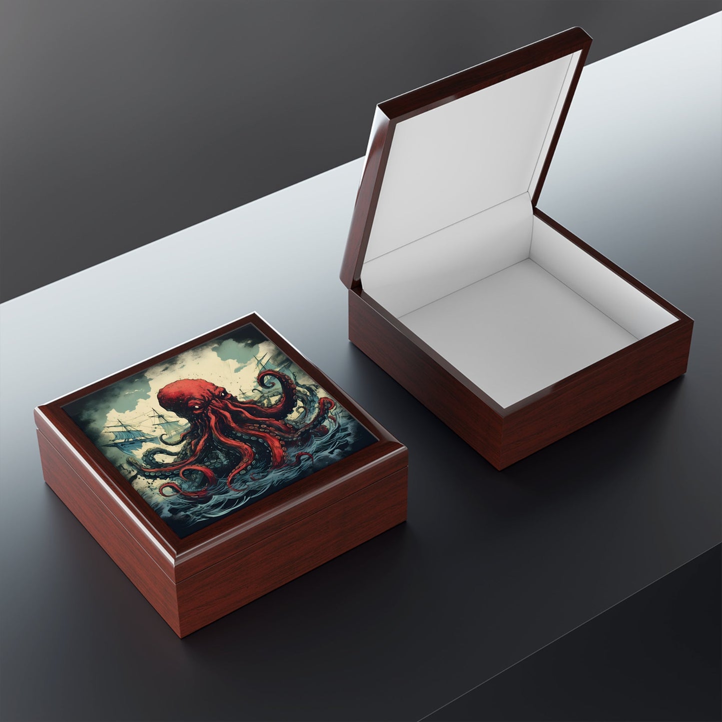 Kraken Jewelry Keepsake Trinkets Box