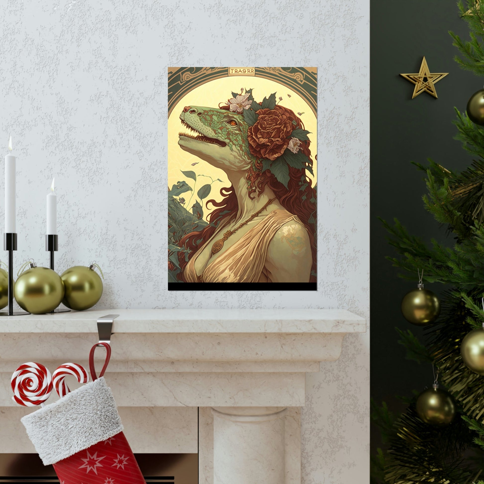Lady T-Rex Dinosaur Premium Matte Vertical Posters