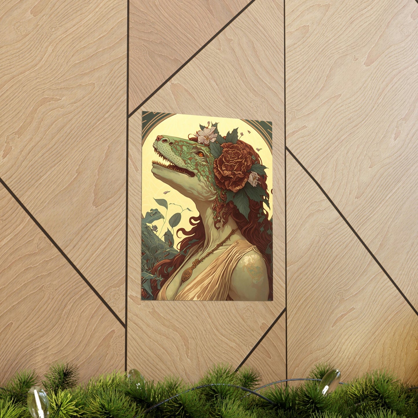 Lady T-Rex Dinosaur Premium Matte Vertical Posters