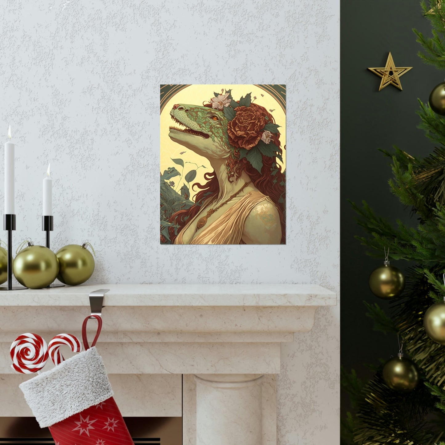 Lady T-Rex Dinosaur Premium Matte Vertical Posters