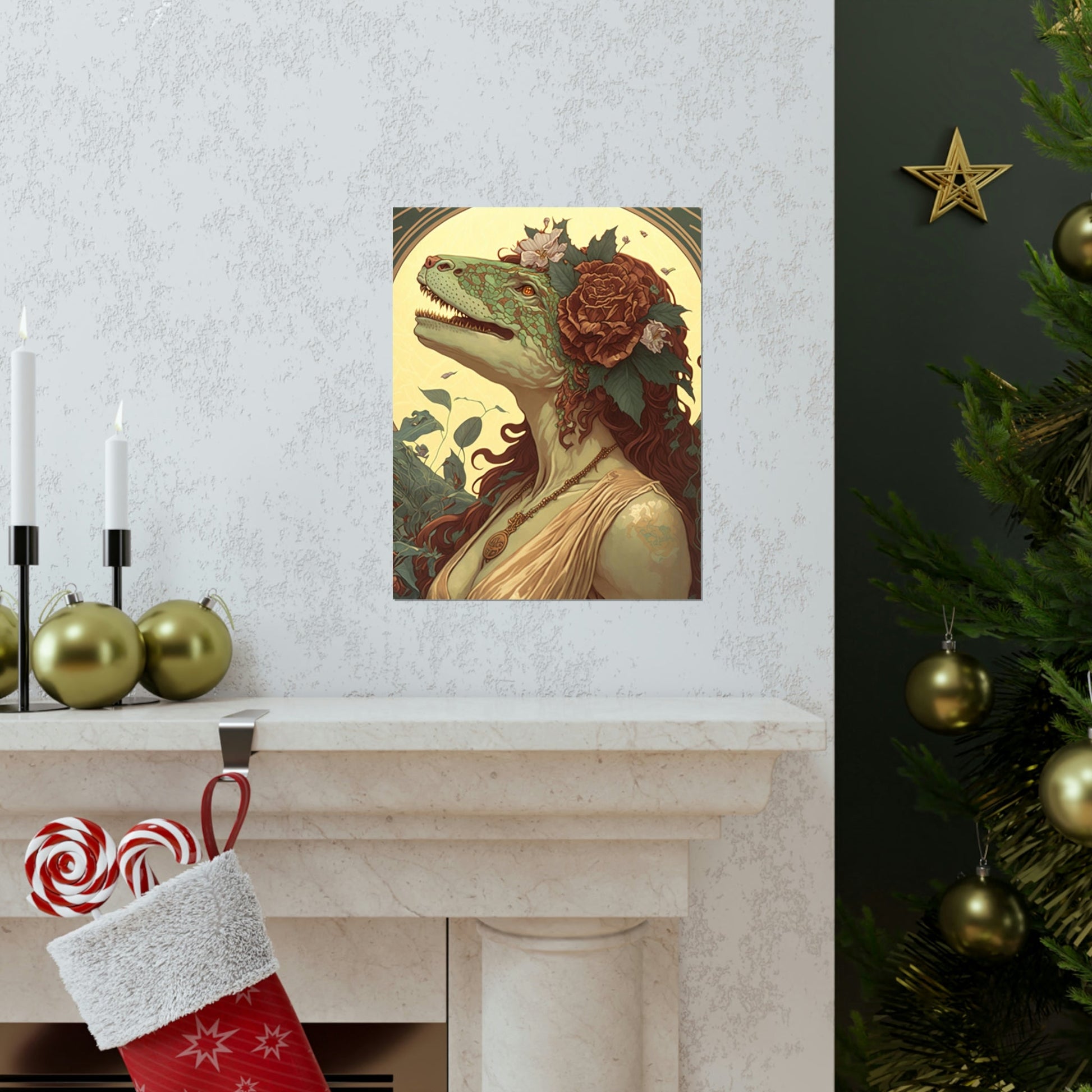 Lady T-Rex Dinosaur Premium Matte Vertical Posters