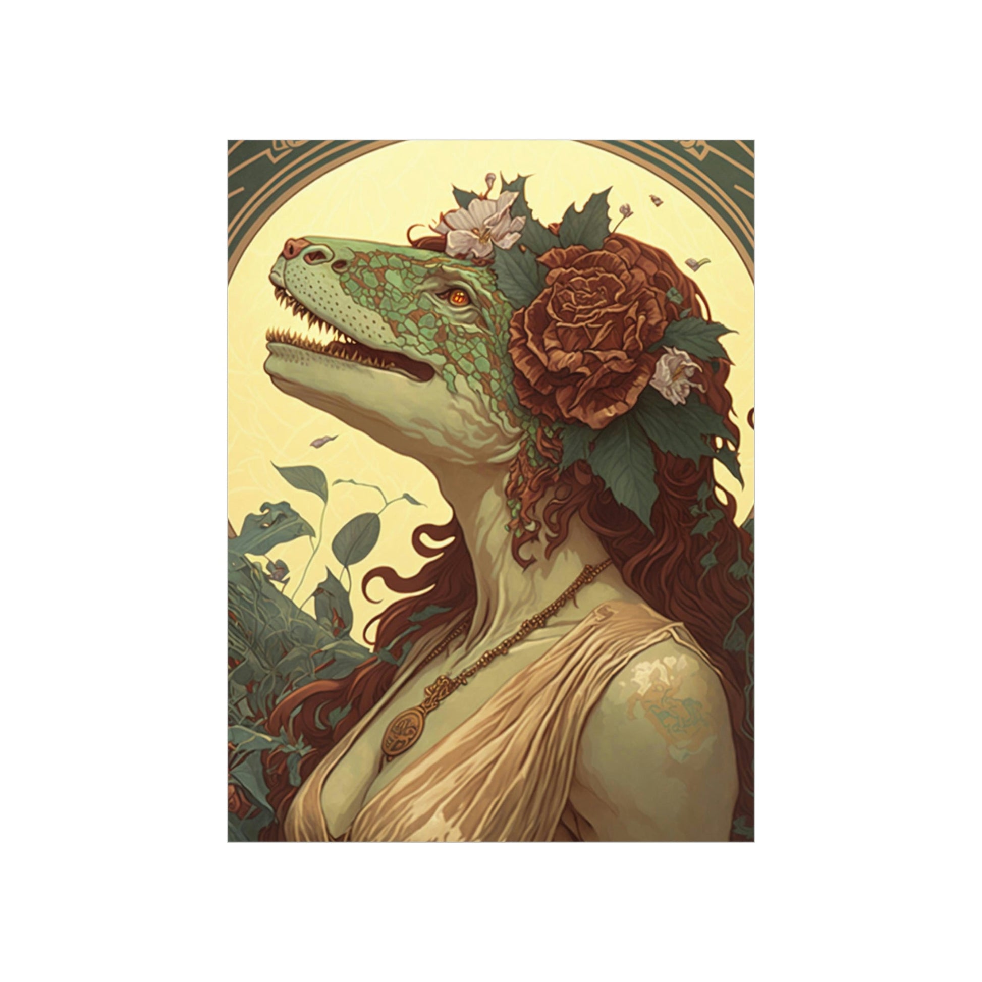 Lady T-Rex Dinosaur Premium Matte Vertical Posters