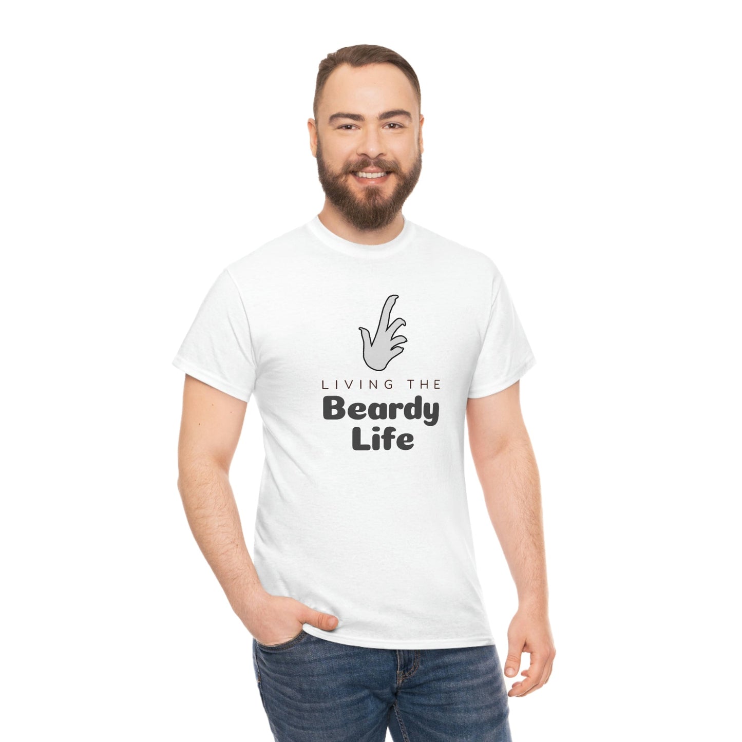 Living the Beardy Life Heavy Cotton T-Shirt