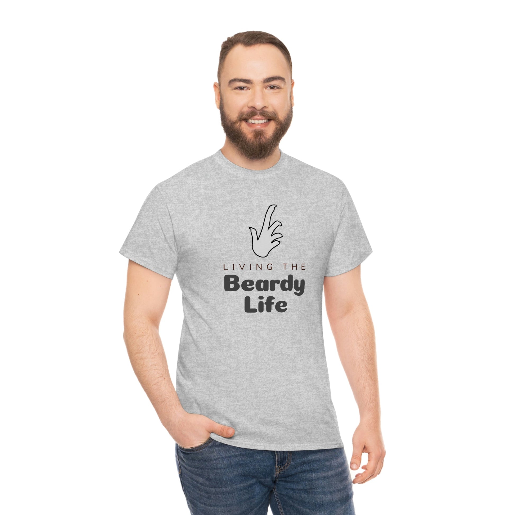 Living the Beardy Life Heavy Cotton T-Shirt