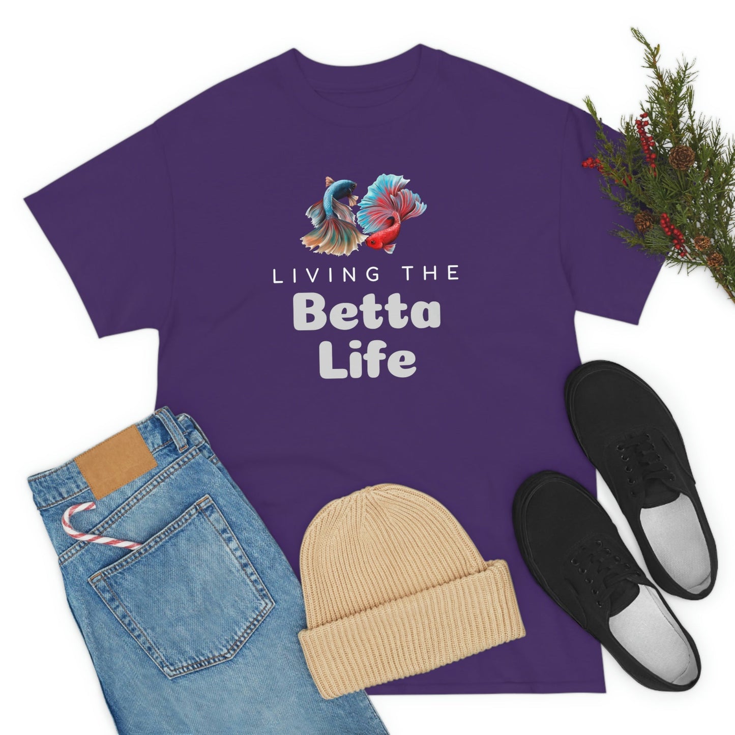 Living the Betta Life Heavy Cotton T-Shirt
