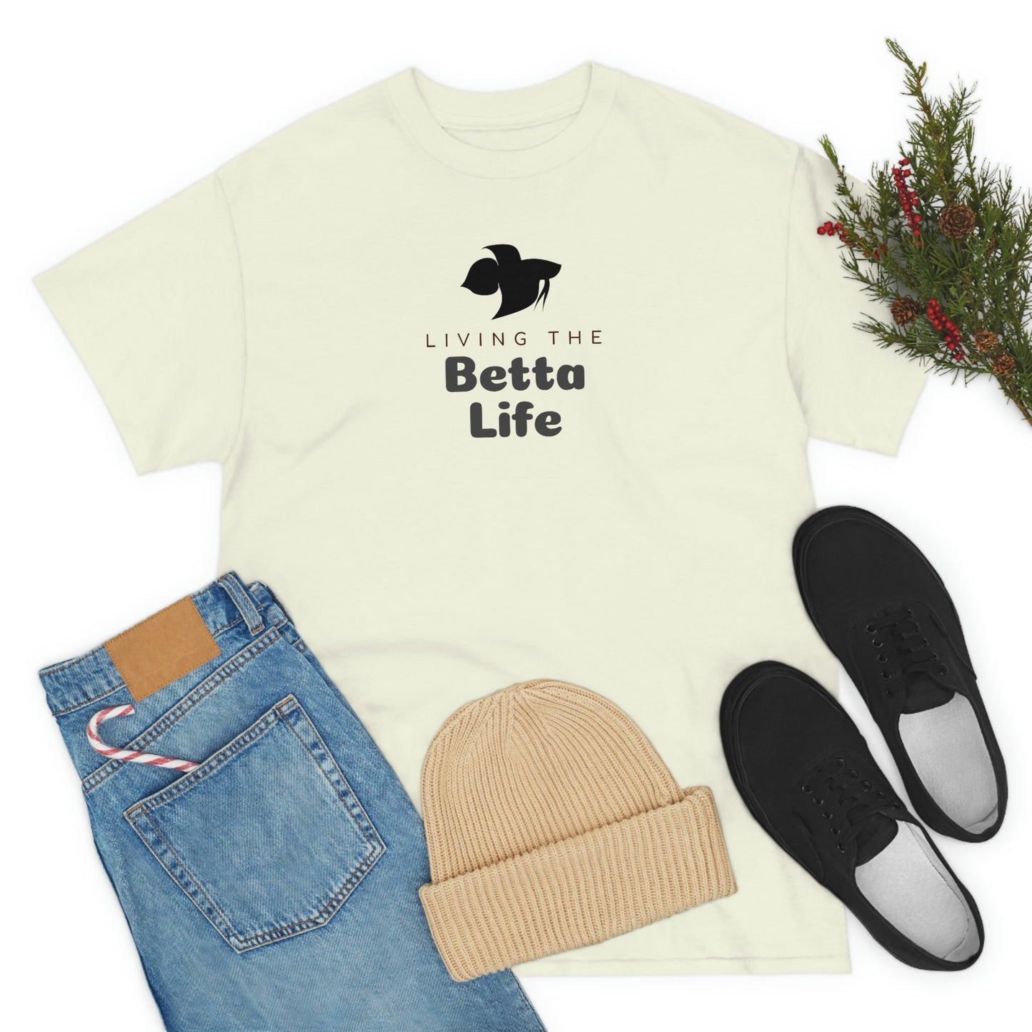 Living the Betta Life Heavy Cotton T-Shirt
