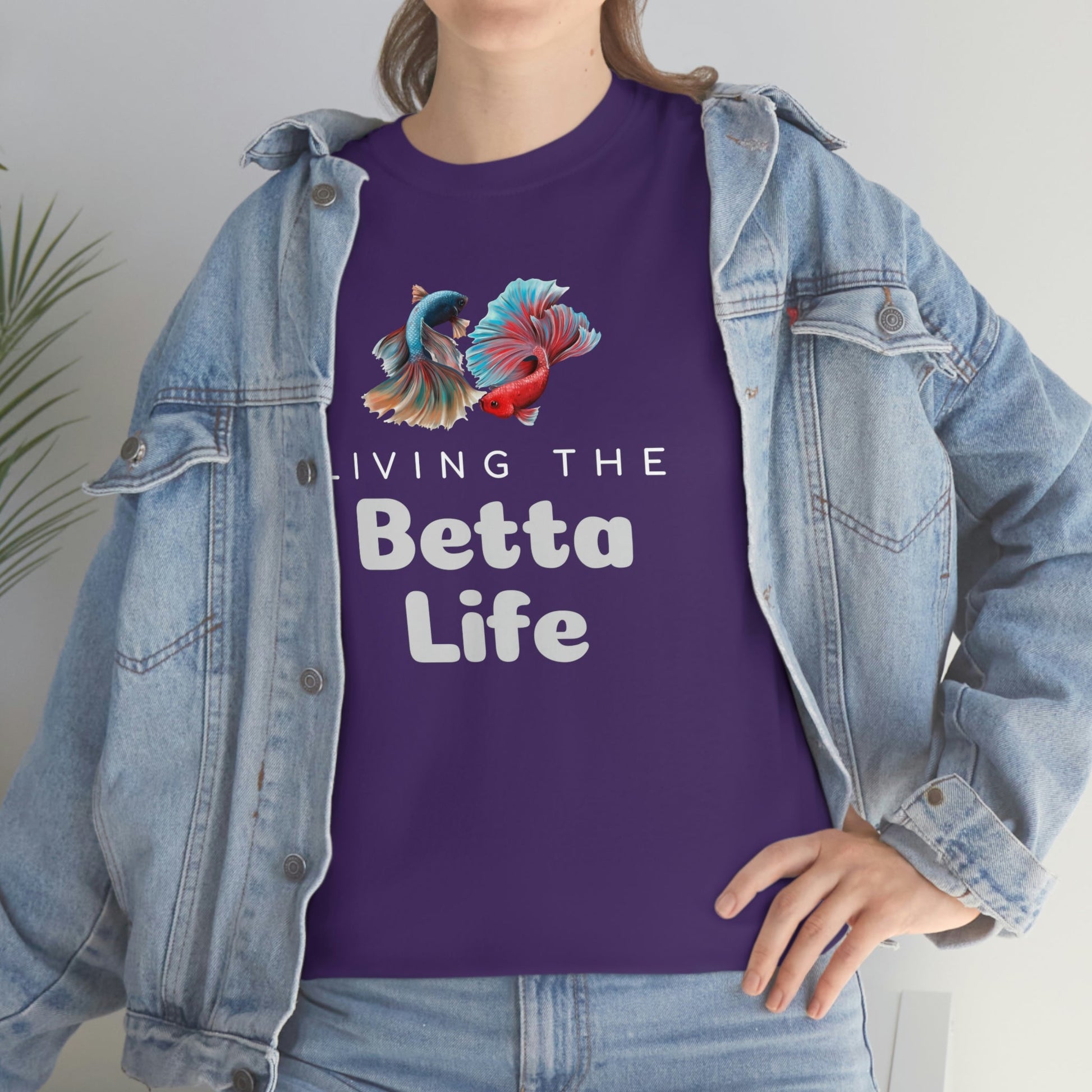 Living the Betta Life Heavy Cotton T-Shirt