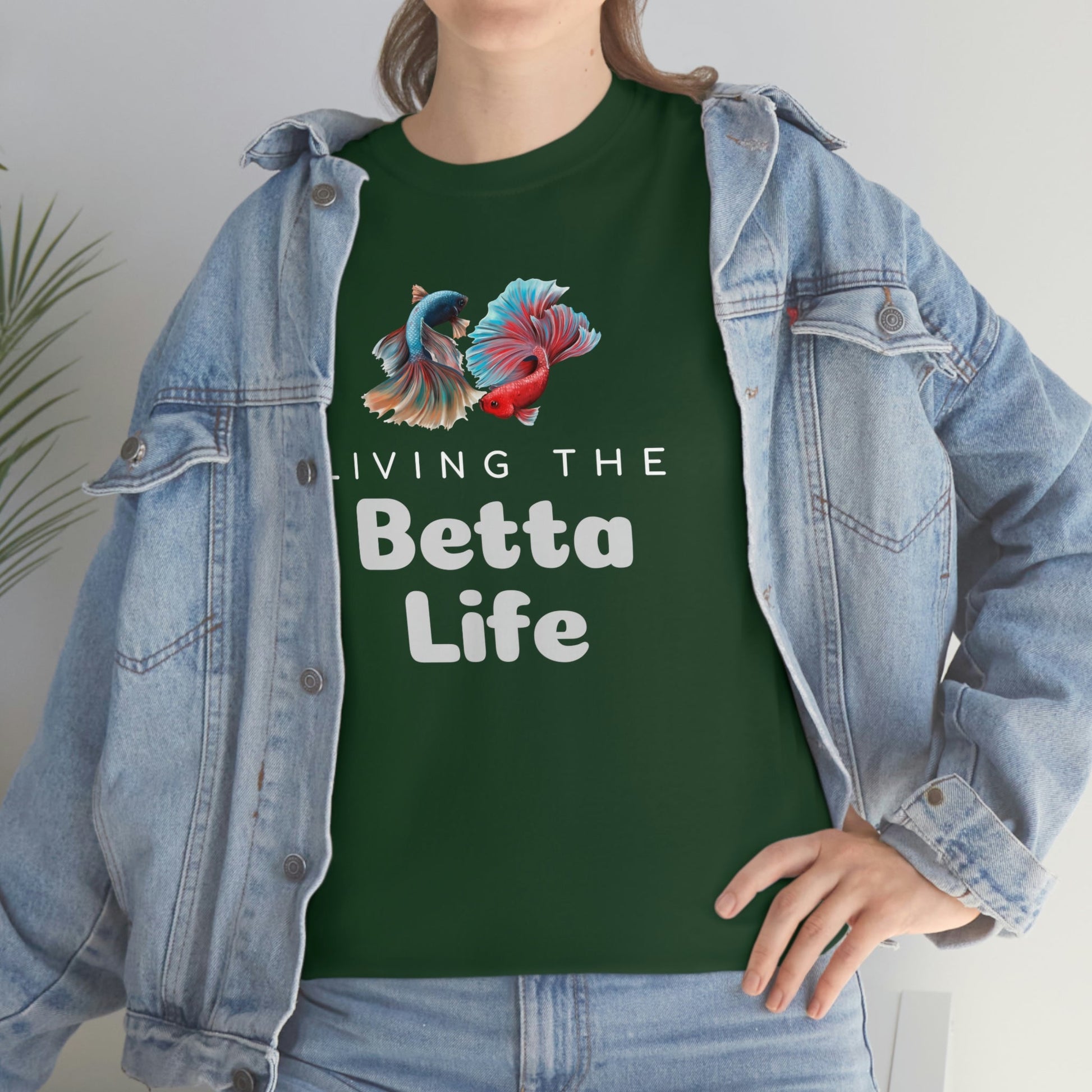 Living the Betta Life Heavy Cotton T-Shirt