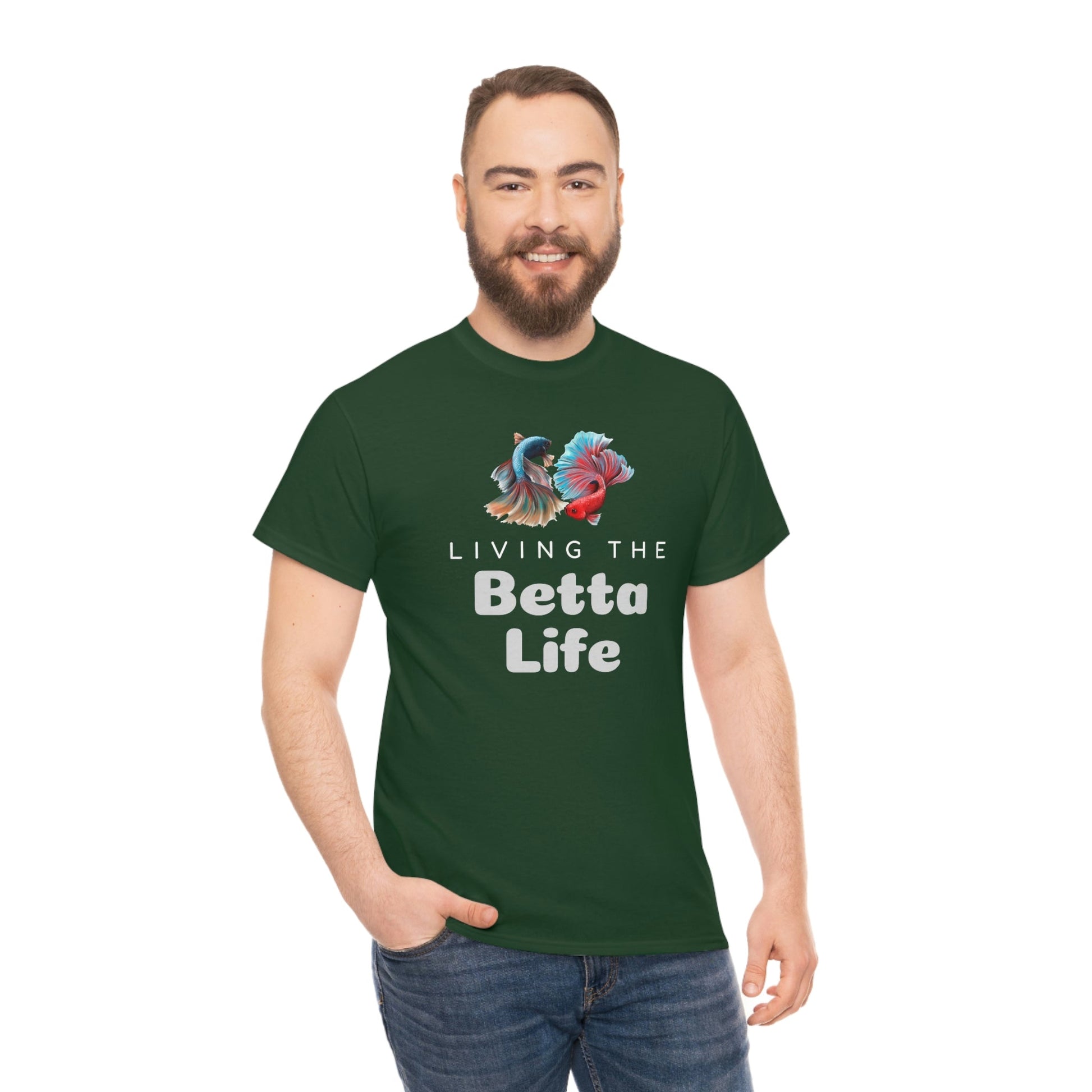 Living the Betta Life Heavy Cotton T-Shirt