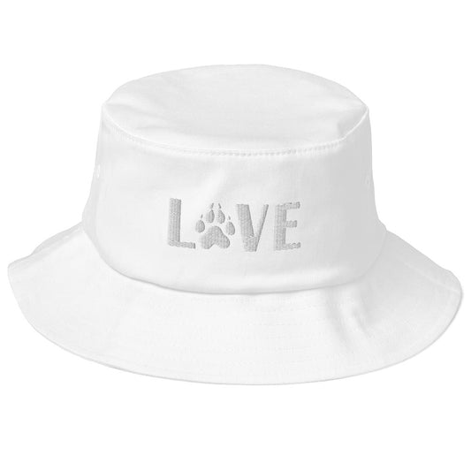 Love Dog Old School Bucket Hat | Perfect gift for the dog lover in your family!| Multiple Hat Colors Available