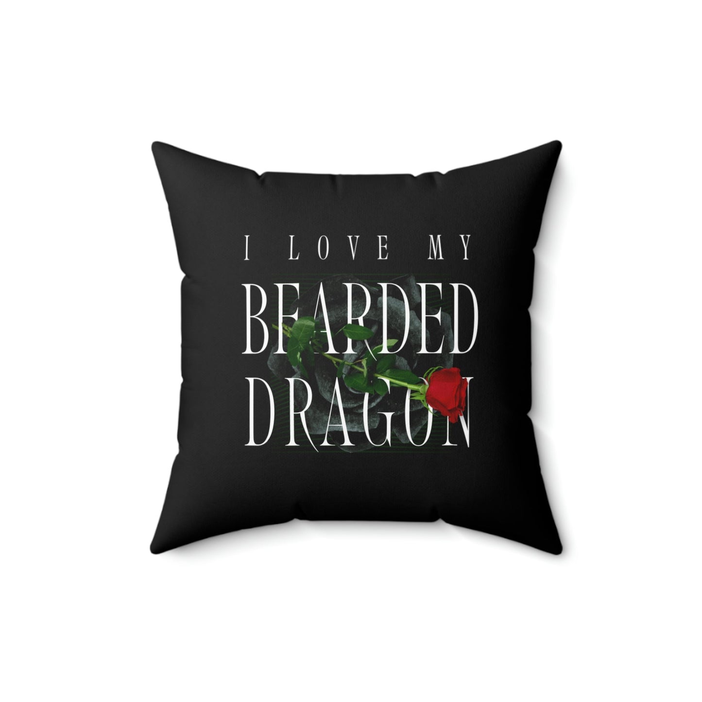 Love My Bearded Dragon Square Pillow