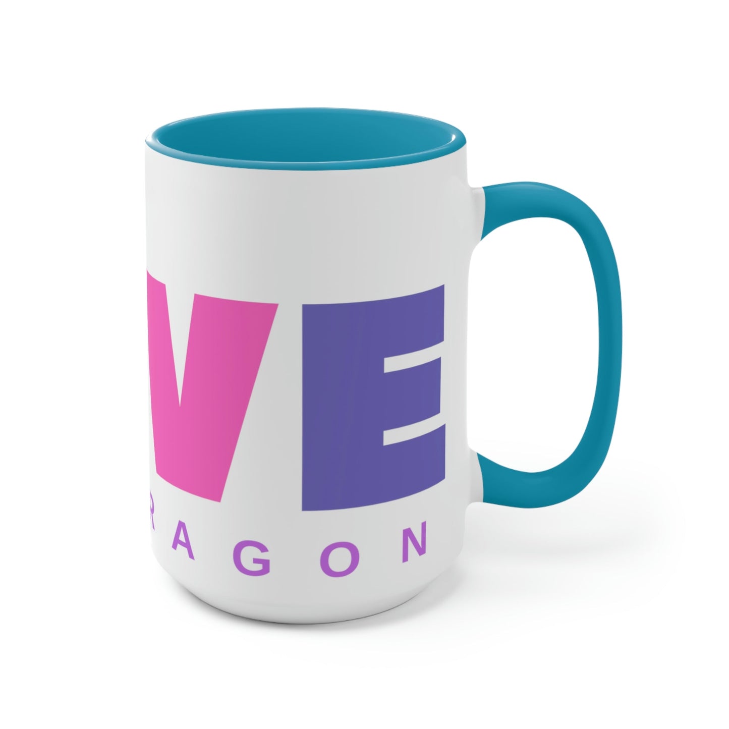Love My Bearded Dragon Two-Tone Coffee Mugs - 15oz