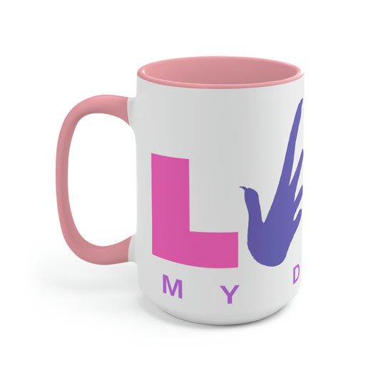 Love My Bearded Dragon Two-Tone Coffee Mugs - 15oz